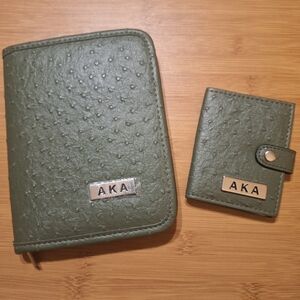 AKA Green Notebook and Card/Picture Holder Set
